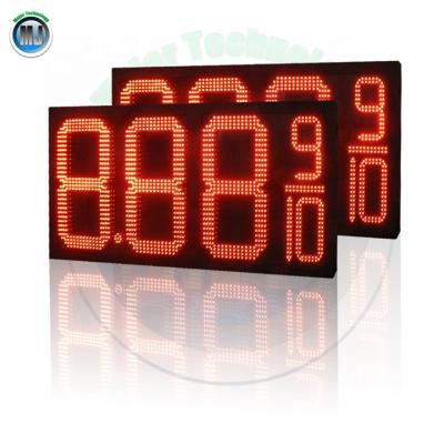 China Exterior Double Side Display 16 88.888 Red Led Price Gas Station Board for sale