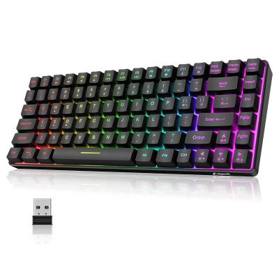 China 2.4G Anti-ghosting Wireless Rechargeable Gaming Keyboard Keyboards for sale