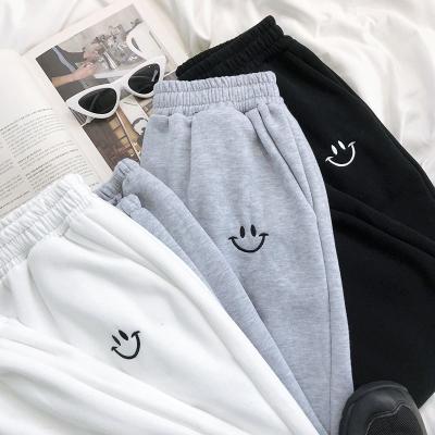 China Gray Custom Cotton Anti-Wrinkle Sweatpants Women Swearshirt Casual Loose Loose Pants Wide Leg Sweat Pants for sale