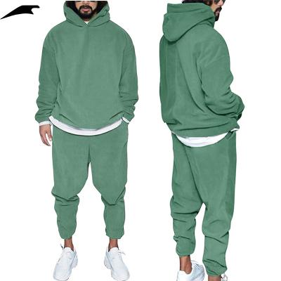 China QUICK DRY Men's Casual Tracksuit Jogger Sweatshirts Sweatpants Streetwear Pullover Solid Color Fleece Sports Suit Men Sets for sale