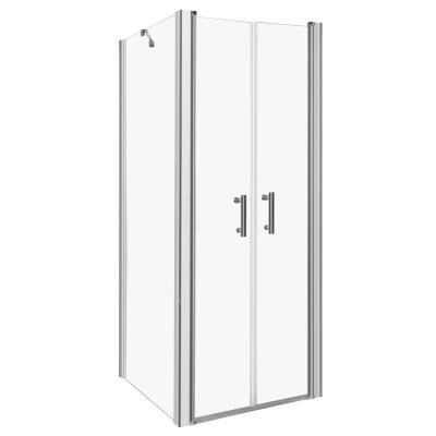 China Modern pivot bathroom shower doors frameless glass shower rooms with 6mm safty glass height can be customized for sale