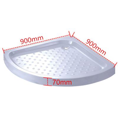 China Modern Hot Sale Customized Acrylic Bathroom Shower Base Tray With Slip Resistant Texture 900X900mm Arc Shower Tray for sale