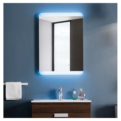 China Illuminated Customized 5mm Copper Free Silver Mirror Smart LED Lighted Bathroom Vanity Mirror With Light for sale