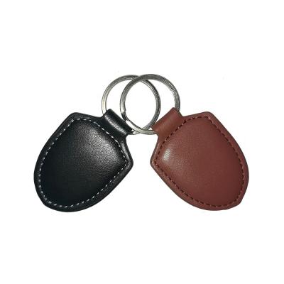 China Logo Printing ISO14443A Customized Waterproof/Waterproof NFC 13.56mhz Keyfob Leather Key Chain for sale