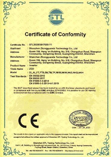 CE - Shenzhen Zhongguanda Technology Co., Ltd.