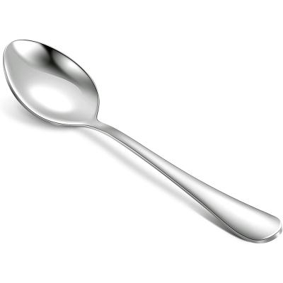 China Wholesale High Quality Viable Stainless Steel Silverware Dinner Serving Table Spoon Spoon for Dessert Caviar Honey Tea Kitchen or Restaurant for sale