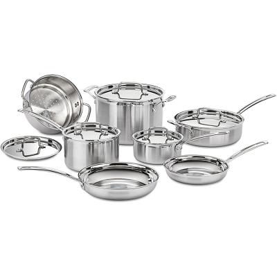 China Hot selling custom made 14pcs stainless steel kitchen cookware set viable top quality best quality for sale