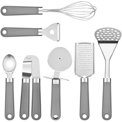 China 2021 Sustainable Hot Selling Innovative Single Set Of Stainless Steel Tools 7 Pcs Utensil Bases New Home Purchase Kitchen Accessories Instruments for sale