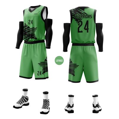 China 2022 Anti-wrinkle latest arrival designed adult uniform sublimated tank tops and basketball abbreviations for sale