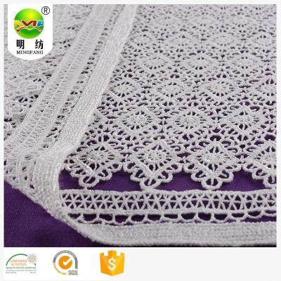 China 2019 100 Polyester Viable Polish Embroidery Lace Fabric For Dress for sale