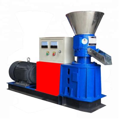 China Feed Pellet Making SKJ2-250 15kw Flat Die Livestock Animal Feed Poultry Pellet Making Press Machine for sale