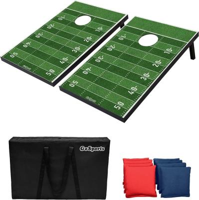 China Outdoor Wooden MDF Cornhole Lawn Game Set 120*60cm Vintage Cornhole With 2 Cornhole Regulation Board for sale