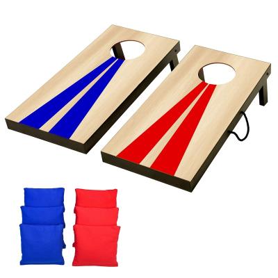 China MDF Outdoor Wooden Cornhole Boards Portable Size Cornhole Game Set With 6 Bean Bags for sale