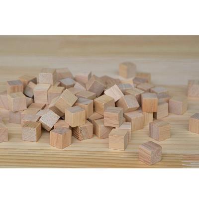 China Kids Toys Natural Pine Blocks Wooden Craft Piece Square Pieces DIY For Art Crafts Projects for sale