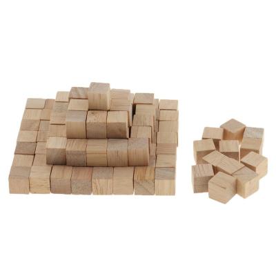 China Children Toys 3/4 Inch Wooden Building Blocks Child's Wooden Blocks Educational Toys For Crafts And DIY for sale