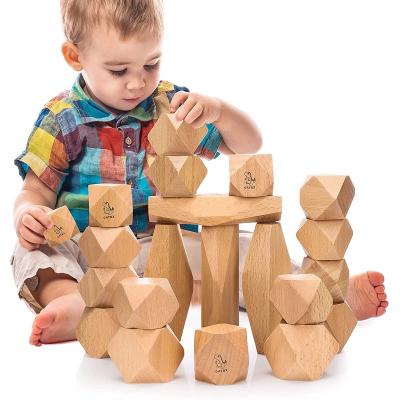 China Hot Selling Children Toys KidsToy Wooden Block Wooden Building Sets Wooden Blocks for sale