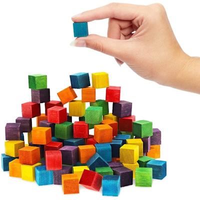 China Children's Toys Colorful Wooden Cubes Wooden Blocks Building Blocks Puzzle Wooden Stacking Blocks for sale