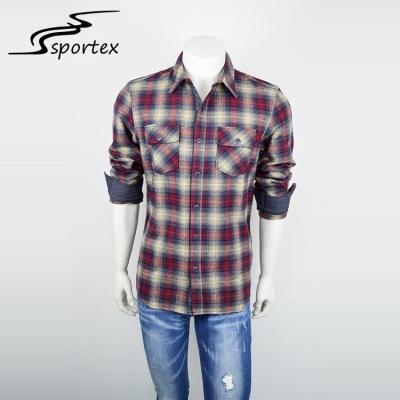 China Modern Design Woven Casual Shirts Long Sleeve Style With Plaids Pattern for sale