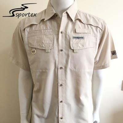 China 100% Polyester Ripstop Mens Fishing Shirts Waterproof For Summer for sale