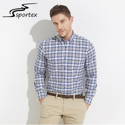 China New Arrival Business Dress Shirts , Plaid Flannel Formal Shirts For Men for sale