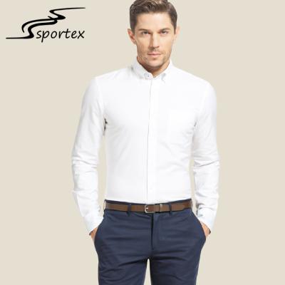 China Slim Fitted Mens Formal Dress Shirts Custom Design for sale