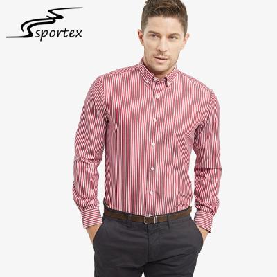 China Beautiful Appearance Male Formal Shirts 100% Cotton Fabric Type Soft Hand Feeling for sale