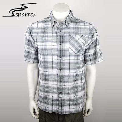 China Eco Friendly Mens Vented Fishing Shirts , Mens Fitted Short Sleeve Shirts XS - 2XL for sale