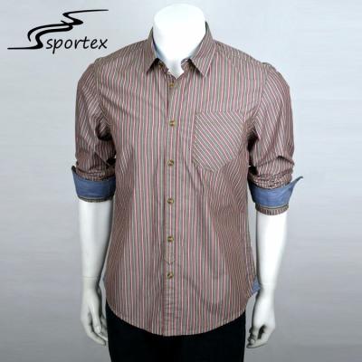 China Plaid Woven Long Sleeve Casual Shirts OEM / ODM Design Accepted For Men for sale