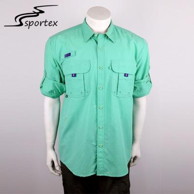 China Custom Anti UV50+ Quick Dry Shirts 70% Cotton And 30% Nylon Fabric Type for sale