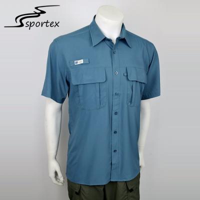 China Cotton Mens Fishing Shirts Anti Shrink Long Service Life Customized Color for sale