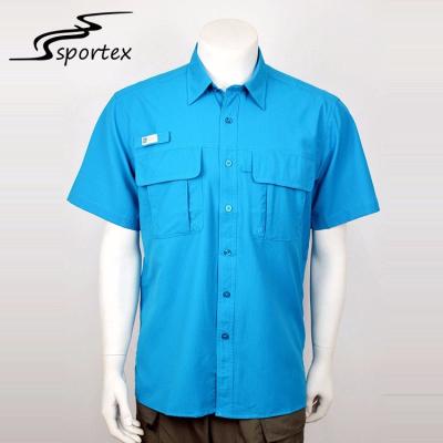 China Summer Casual Mens Fishing Shirts XS - 2XL Good Sweat Absorbing Ability for sale