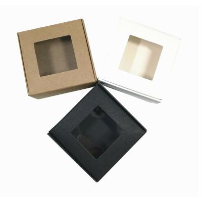 China 8X8X4cm Kraftpapier Geschenkbox mit Fenster, personifizierte Heiratsbevorzugung packt faltbares ein zu verkaufen