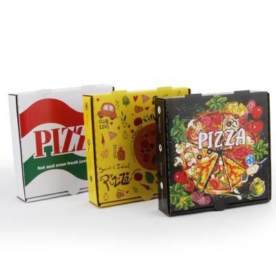 China Recycled Materials Wholesale Cheap Custom Printed Takeout Box 9 10 11 12 14 18 Inch 32 33 Cm Corrugated Kraft Paper Burger Pizza Boxes for sale