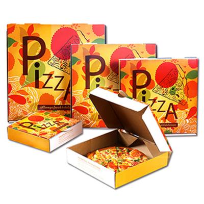 China Recycled Materials Wholesale Cheap High Quality Customize Logo Portable Reusable Corrugated Pizza Takeout Paper Box for sale