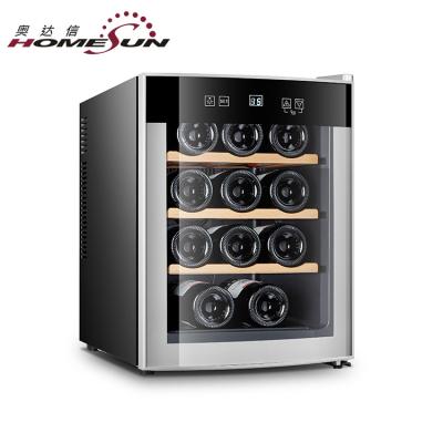 China BCW-33A Mini Wine Cooler Fridge Custom Made With Curved Glass Door, Wine Storage Coolers Refrigerators 30 Liters / 12 Bottles for sale