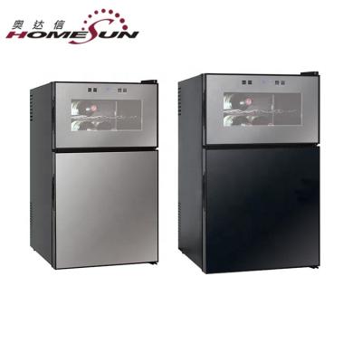 China BCWH-69 Hotel Thermoelectric French Door Wine Cooler Refrigerator for sale