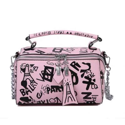 China New Fashion Fashion Sling Cross - Body Graffiti Purse Shoulder Women Handbags for sale