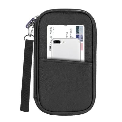 China RFID Blocking Protects Family Passport Holder, RFID Blocking Zipper Case Document Organizer Travel Organizer Passport Holder for sale