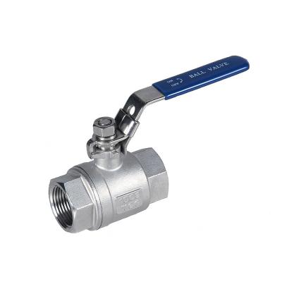 China General HOT Sale 2 Pieces 1000WOG Left Internal Full Thread Ball Valve With Locking Device Handle Option for sale