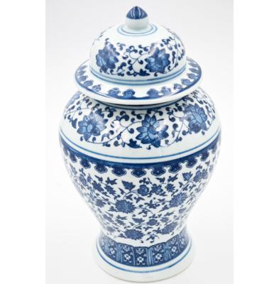 China Jingdezhen Viable Storage Blue and White Ceramic Ginger Jar Pot with Lids in Cheap Price for sale