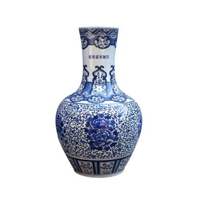 China Celestial Bottle Big Ceramic Vase of hand painted blue and white ware vases for sale