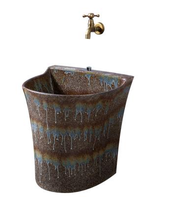 China Antique Antique China Drain Glazed Ceramic Basin Bathroom Wash Mop Sink for sale