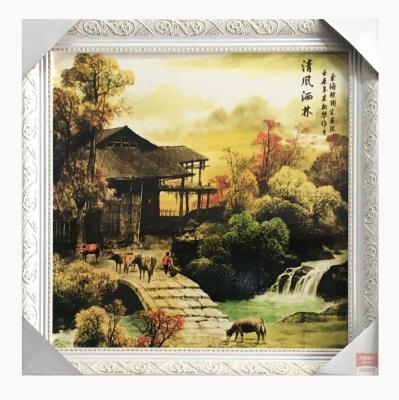 China Wholesale Traditional Chinese Hand Painted Porcelain Paintings Village Scene for sale