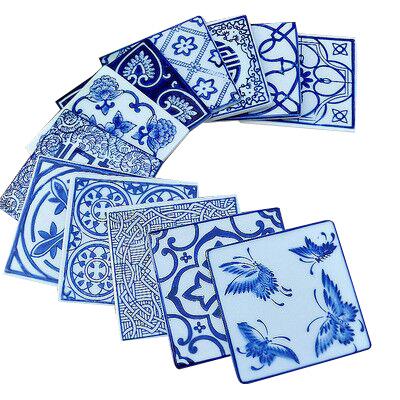 China China Blue And White Adhesive Ceramic Tile Decor China Tiles for sale