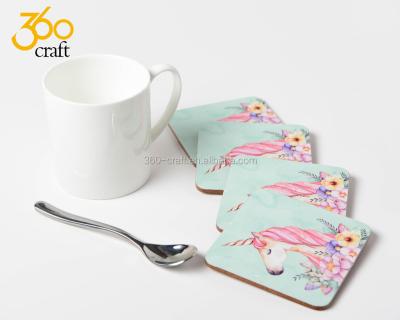 China Shenzhen Viable Manufacturer Custom Printed Fancy Cork Coaster Cup Mat For Drinks Gifts Packaging for sale