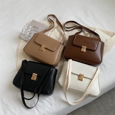 China New Design Vintage Square Face Leather Chain Purses Tote Fashion Girls Cross - Body Handbags Luxury Handbags for sale