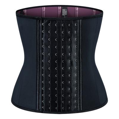 China Adjustable 9 Pressure Bone Waist Trainer Steel Latex Corset Sauna Sweat Waist Fajas Colombianas Mail Surgery for sale