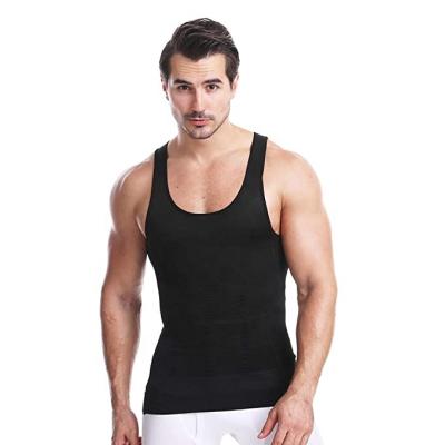 China QUICK DRY Mens Body Shaper Vest Compression Shirt Muscle Tank Top Shapewear Workout Diet Knitwear for sale