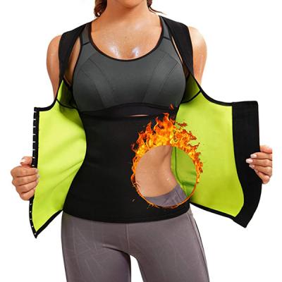 China Reversible Sleeveless Neoprene Waist Trimmer Tank Top Travel Vest Gym Tank Top Waist Trainer Vest For Weight Loss for sale