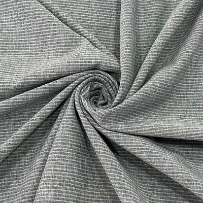 China Horizontal Stripe Double Weft Cationic Polyester Fabric Four Way Stretch 2/1 Twill for sale